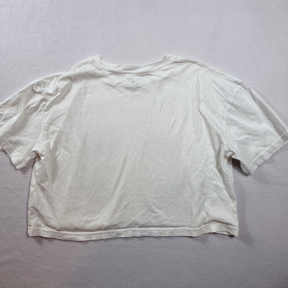 Hurley Graphic T-Shirt Womens Medium White Surf Palm Boxy Crop Top Boho Skater‎ - Picture 5 of 7